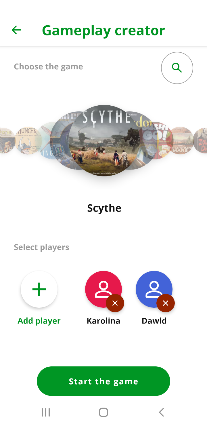 Create gameplay screen