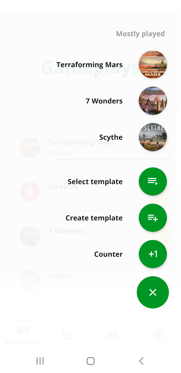 Select the game screen